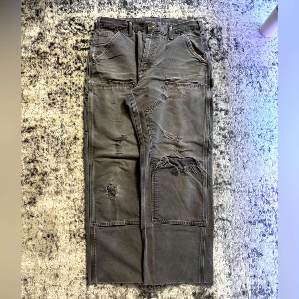 Vintage Distressed Carhartt Double Knee Carpenter Dungaree Pants